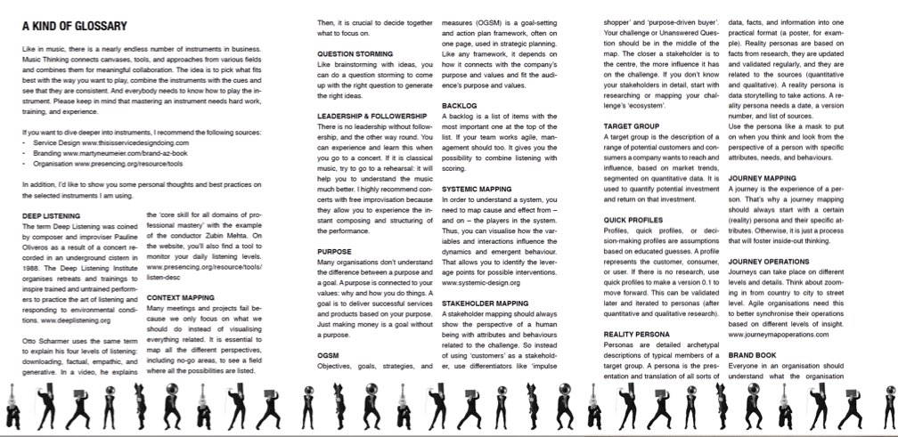 Glossary and explanations from the book The Power of Music Thinking. Like: reality persona, aspirational persona, buyer persona, target group.